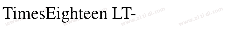 TimesEighteen LT字体转换